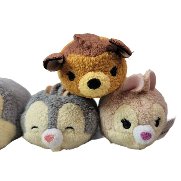 Disney Mini Plush 3.5" Bambi Thumper Miss Bunny Stackable Embroidered Tsum Tsum - Picture 3 of 11